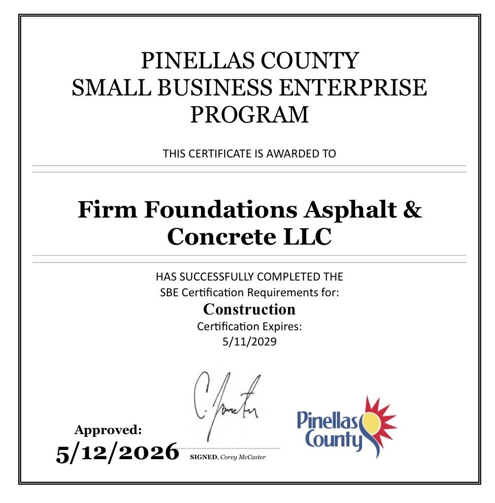 Pinellas County SBE Certification | Firm Foundations